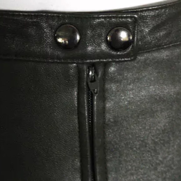 MOON LIGHT Stunning Green Leather Pencil Skirt - Picture 4 of 5